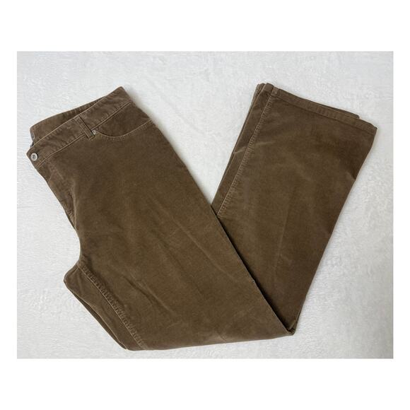 J. Jill Brown Bootcut Stretch Corduroys sz 14 Fall Academia 70s Groovy Flare - Picture 8 of 8